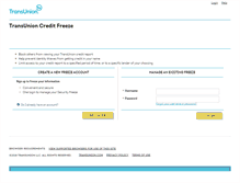 Tablet Screenshot of freeze.transunion.com
