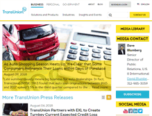 Tablet Screenshot of newsroom.transunion.com