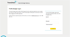 Desktop Screenshot of datagatewayprofile.transunion.com